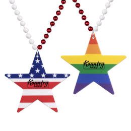 Custom Star Patriotic/Pride Medallion Beads