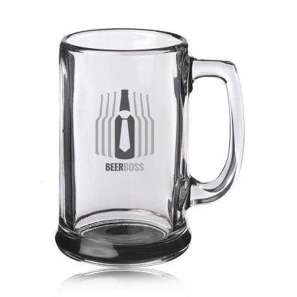 Custom 15 oz. Libbey Rim Base Beer Mugs - Black 