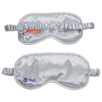 Custom Bouquet Scented Satin Sleep Mask - Gray 