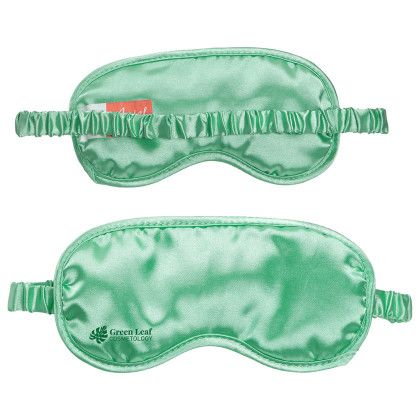 Custom Bouquet Scented Satin Sleep Mask - Green 