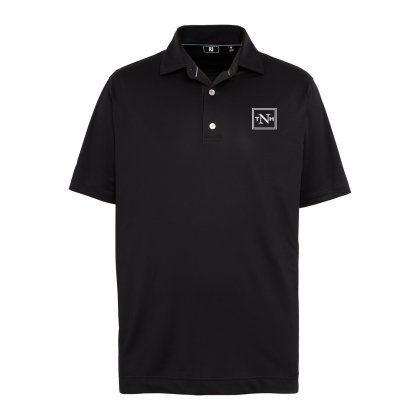 Custom FootJoy Men's Tonal Dot Performance Golf Polo - Black