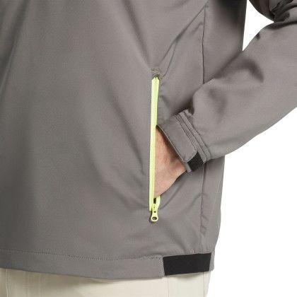 Custom FootJoy Men's Zephyr Half-Zip Windshirt - Charcoal Zipper View 