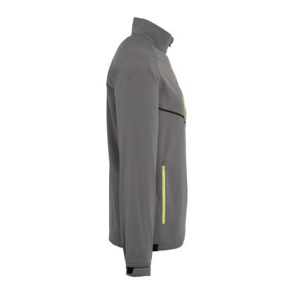 Custom FootJoy Men's Zephyr Half-Zip Windshirt - Charcoal Side View 