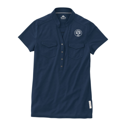 Custom Women's LUNENBURG Roots73 Short Sleeve Polo - Indigo Blue