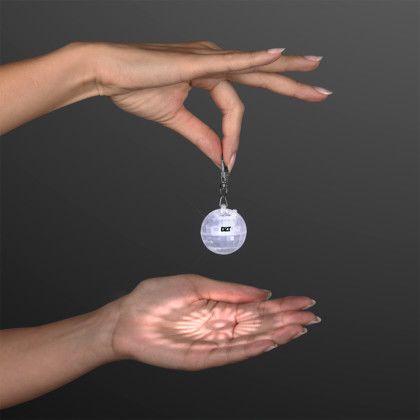 Custom Light Projecting Pet Light and LED Keychain - White In Use 