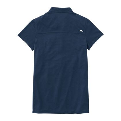 Custom Women's LUNENBURG Roots73 Short Sleeve Polo - Indigo Blue Back view