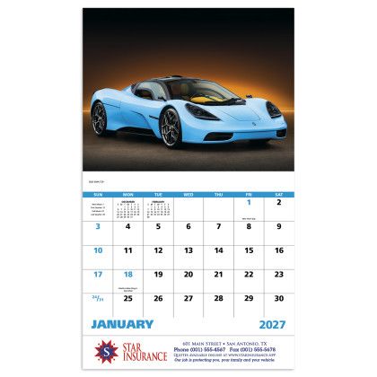 Custom Economy Appointment Calendar - Exotic Sports Cars - Calendar view