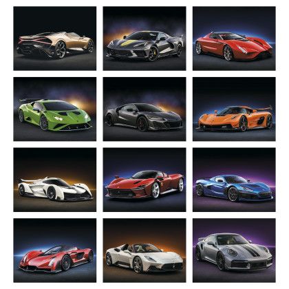 Custom Economy Appointment Calendar - Exotic Sports Cars - Month view