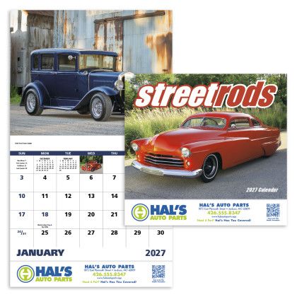 Custom Economy Appointment Calendar - Street Rods - Front view