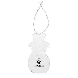 Custom Acrylic Style Snowman Ornament - Clear 