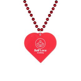 Custom Heart Medallion Beads - Red Custom Heart Medallion Beads - Red
