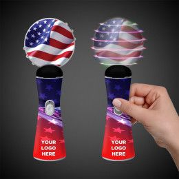 Custom Patriotic LED 9" Coin Spinner Wand Custom Patriotic LED 9" Coin Spinner Wand