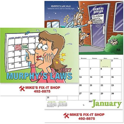 Custom Murphy's Laws Stapled Wall Calendar