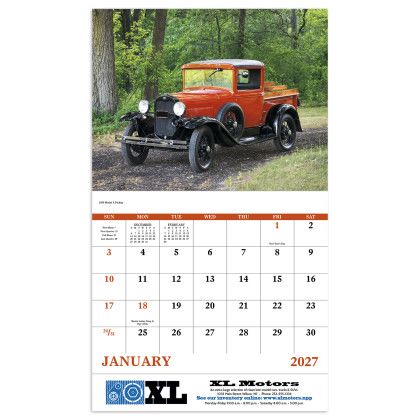 Custom Economy Appointment Calendar - Treasured Trucks - Calendar view