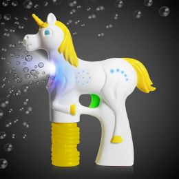 Custom Magical White Unicorn LED Bubble Gun - Blank Custom Magical White Unicorn LED Bubble Gun - Blank