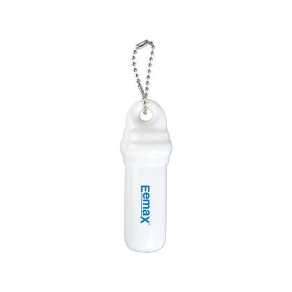 Custom Floating Container with Keyring - White Custom Floating Container with Keyring - White