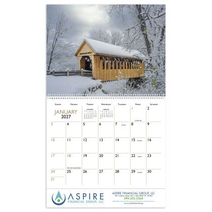 Custom Triumph® Premium Appointment Calendar - Bridges - Calendar view