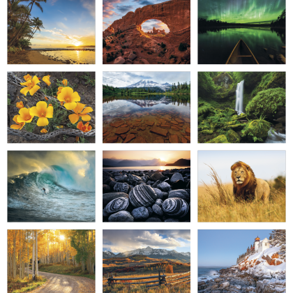 Custom Triumph® Motivations Desk Pad Calendar - FREE SET-UP - Months View 