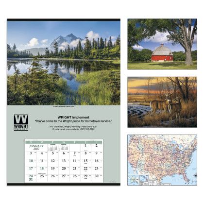 Custom Triumph® Jumbo Hanger 12-Month Calendar with Stock Photo