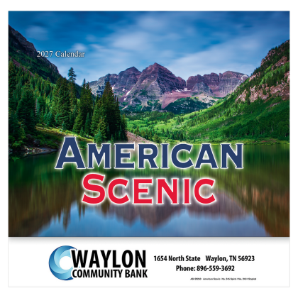 American Scenic Wall Calendar - Stapled