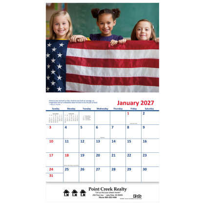 America! Wall Calendar - Stapled - Inside