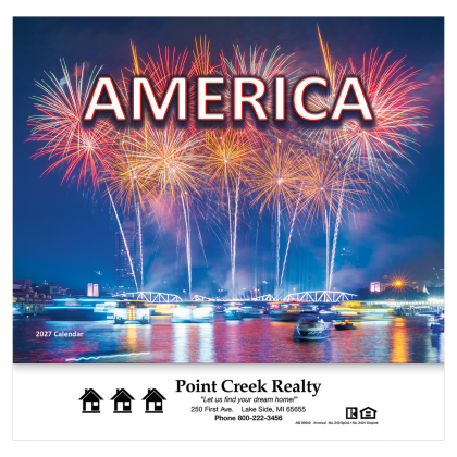 America! Wall Calendar - Stapled - Front