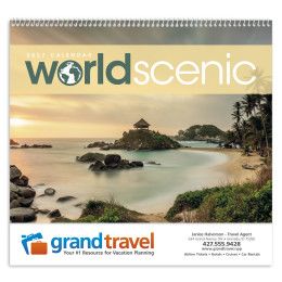 Custom Triumph® Premium Appointment Calendar - World Scenic 