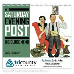 Custom Triumph® Premium Appointment Calendar - The Saturday Evening Post with Big Block Memo