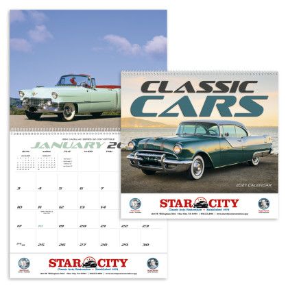 Custom Triumph® Premium Appointment Calendar - Classic Cars - Front view