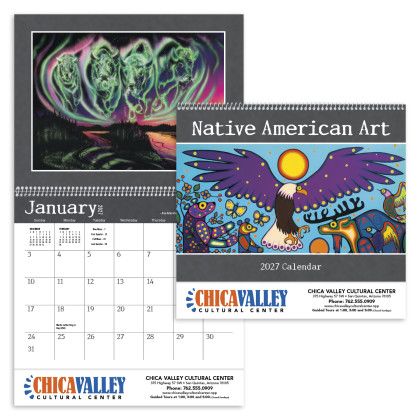 Custom Triumph® Premium Appointment Calendar - Native American Art - Front view