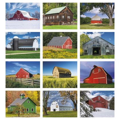 Custom Triumph® Premium Appointment Calendar - Barns - Month view