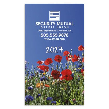 Custom Triumph® Colorful Impressions Monthly Pocket Planner - Floral Front View Custom Triumph® Colorful Impressions Monthly Pocket Planner - Floral Front View