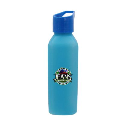 Custom 24 oz. Classic Edge Bottle with Carry Cap, Full Color Digital - Light Blue 