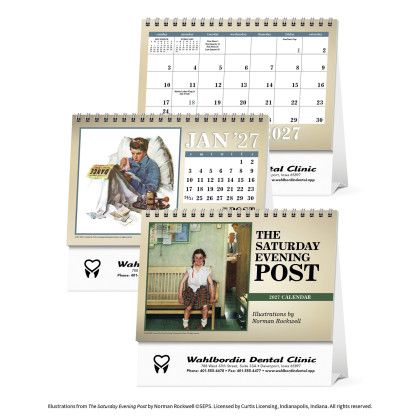 Custom Triumph® Desk Tent Calendar - The Saturday Evening Post - Large Custom Triumph® Desk Tent Calendar - The Saturday Evening Post - Large
