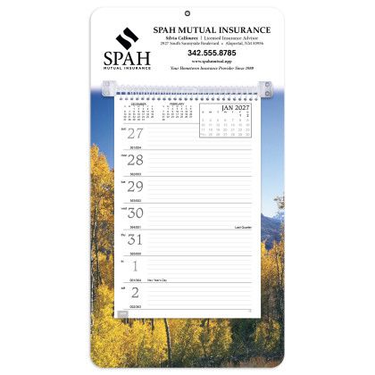 Custom Triumph® Weekly Desk Calendar With Colorful Mount Design - Autumn Custom Triumph® Weekly Desk Calendar With Colorful Mount Design - Autumn
