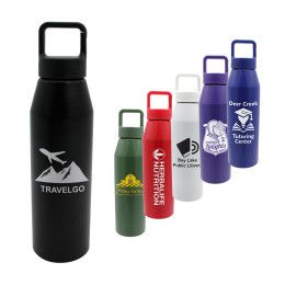 Custom 25 oz. Recycled Aluminum Bottle with Carabiner Lid - All Colors Custom 25 oz. Recycled Aluminum Bottle with Carabiner Lid - All Colors