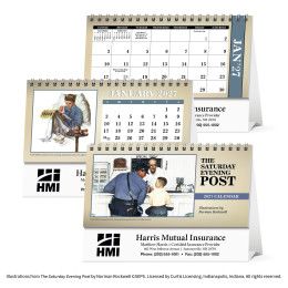 Custom Triumph® Desk Tent Calendar - The Saturday Evening Post Custom Triumph® Desk Tent Calendar - The Saturday Evening Post