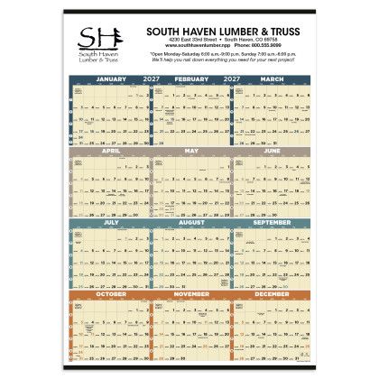 Custom Triumph® Time Management Span-A-Year Calendar - Non-Laminated - Month view