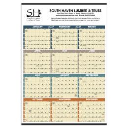 Custom Triumph® Time Management Span-A-Year Calendar - Non-Laminated - Month view