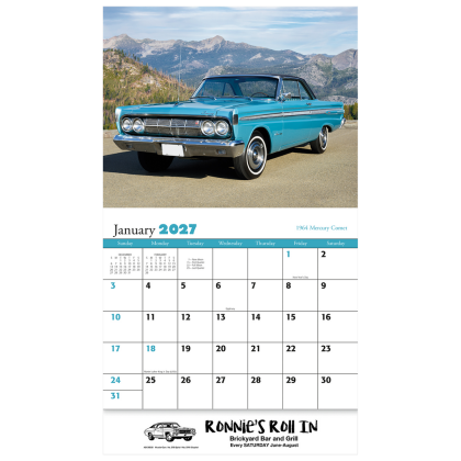 Muscle Cars Wall Calendar - Stapled - Inside Muscle Cars Wall Calendar - Stapled - Inside