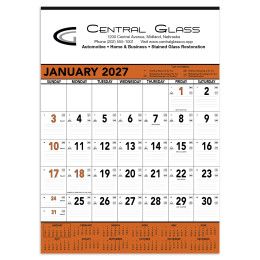 Custom Triumph® Wall Calendar - Orange & Black