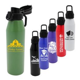 Custom 25 oz. Recycled Aluminum Bottle with Chug Lid