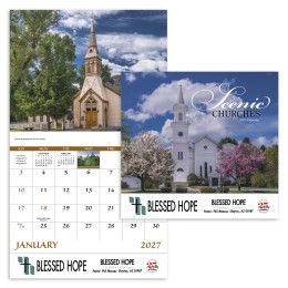 Custom Scenic Churches Calendar - Stapled Custom Scenic Churches Calendar - Stapled