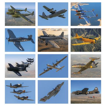 Custom Premium Appointment Calendar - Planes Month View 