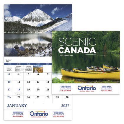 Custom Scenic Canada Calendar - Stapled 