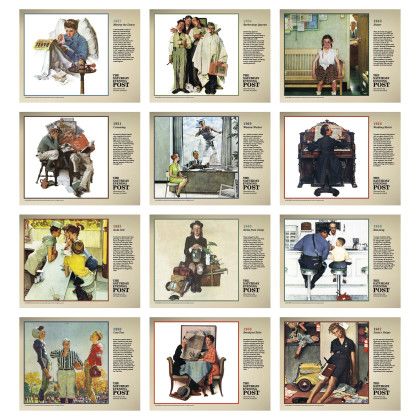 Custom Triumph® Premium Appointment Calendar - Rockwell-The Saturday Evening Post - Month view