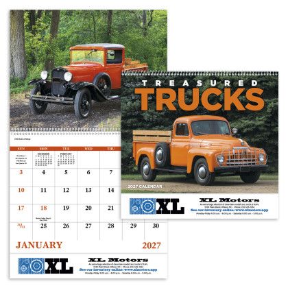 Custom Treasured Trucks - Spiral Calendar