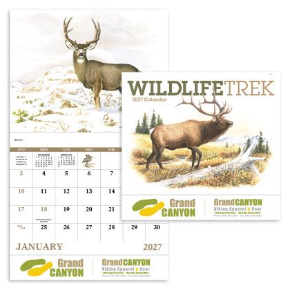 Custom Economy Appointment Calendar - Wildlife Trek - Front view