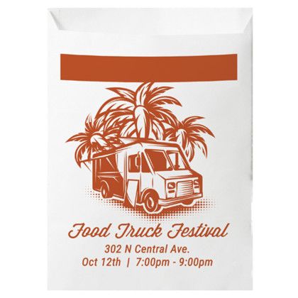 Custom One Color 1-Sided Merchant Paper Bags - 7.5" x 10"