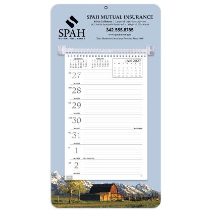 Custom Triumph® Weekly Desk Calendar With Colorful Mount Design - Rural Custom Triumph® Weekly Desk Calendar With Colorful Mount Design - Rural